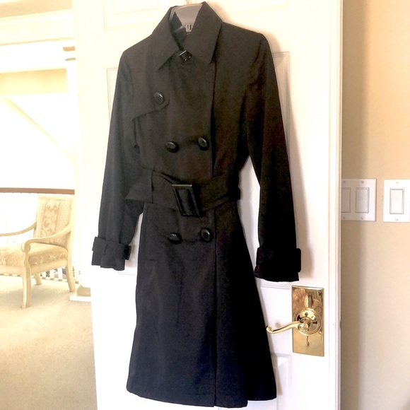 ZARA Basic Brown Double Breasted Trench Raincoat Size M - Picture 5 of 16